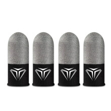 Phone Gaming Finger Sleeve for Mobile Controller Silver Fiber Sensitive Anti-Sweat Breathable Finger Sleeve for PUBG