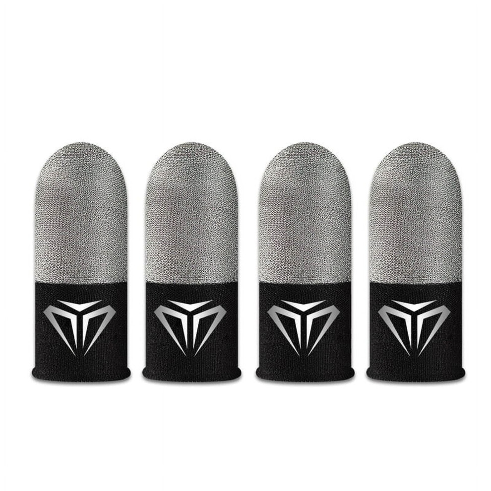 Phone Gaming Finger Sleeve For Mobile Controller Fiber Sensitive Anti-Sweat Breathable Finger Sleeve For Pubg Silver 9555307667049