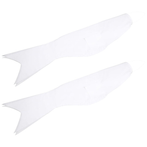 Conjunto de 2 streamers brancos em formato de carpa.