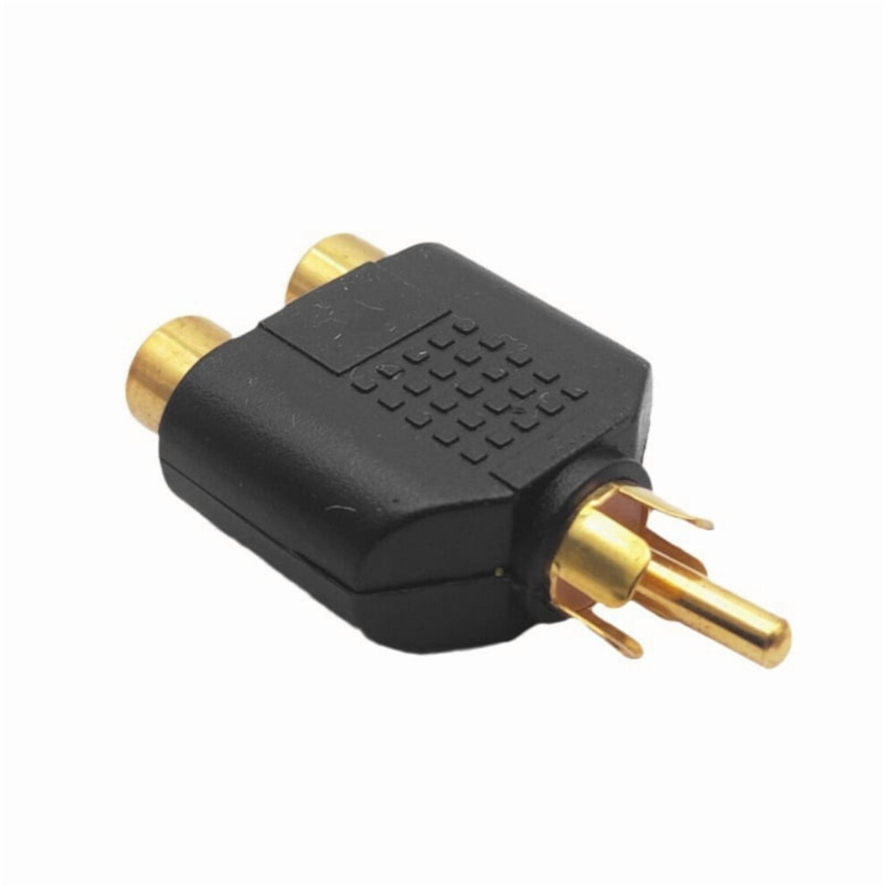 Rca Y-Splitter Adapter 1 Male To 2 Female For Tv And Speaker Gold 900223746146