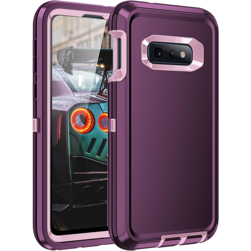 Shockproof, Dustproof 3-Layer Case For Samsung Galaxy S10e Â Compatible With Galaxy S10e Purple/Pink 9329345343193