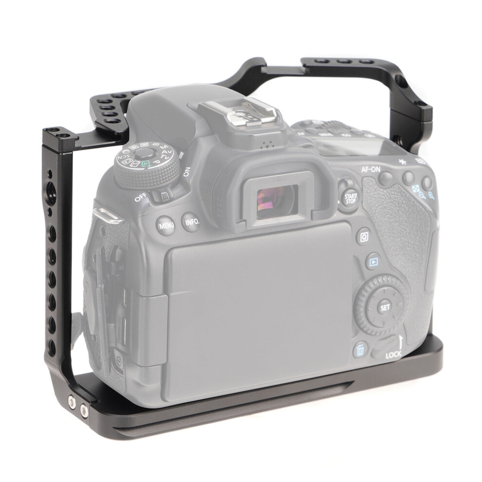 Camera Cage For 70D 80D 90D Aluminum Alloy Video Rig With Cold Shoe Mount 4071387137371