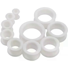 Écarteurs d'oreilles en silicone souple, creux et à double évasement, de grande taille (3-38 mm), pour phimosis.
