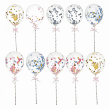 10 Pieces Assorted Color Cake Toppers for Birthday Decorations