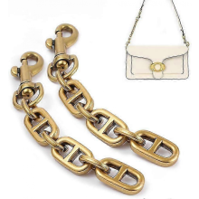 2 Pcs Women Purse Strap Extender for Coach Tabby Swinger Shoulder Strap Extender Bag Short Chain (2 pack Antique Gold)