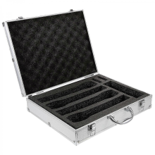 Borsa per microfono wireless con maniglia per trasporto e conservazione in viaggio 36,50X28,50X9,00CM Lega di alluminio e schiuma 1 pezzo