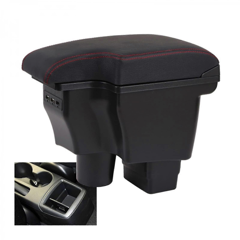 Leather Car Armrest Storage Box With Usb For Mazda Cx3 20102018 And Mazda 2 Skyactiv Light 5996097999769