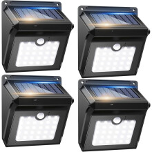 Solar Outdoor Lights Motion Sensor Solar Lights Outdoor for Front Door,Backyard,Steps,Garage,Garden (400LM,4 Packs)