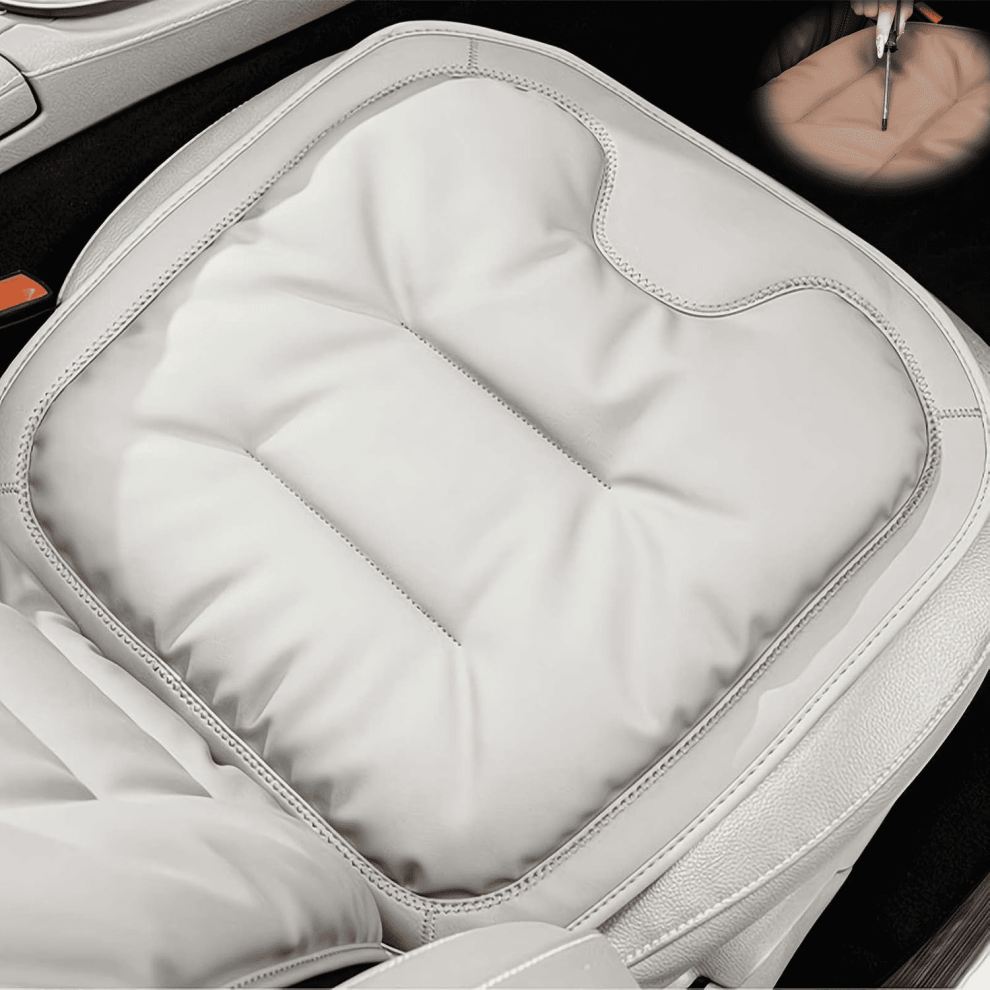 Leather Car Seat Cushion Breathable Wear-Resistant White 9122141518921