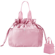 Borsa per il pranzo da donna con coulisse, contenitore termico isolato, antimacchia, grande, con chiusura a coulisse, ideale per lavoro e ufficio.