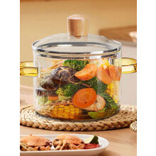 Glass Saucepan Borosilicate 1.5L with Lid