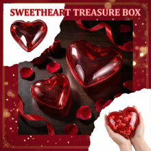 Contenitori per caramelle a forma di cuore riempibili da 3,15" – Bomboniere in plastica per San Valentino, compatibili con lo scambio di dolcetti