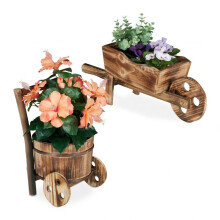Juego de 2 carretillas para plantas