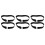 3Paires De Jambe Noir Style Gothique Pour 1