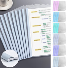 Set mit 10 transparenten, grünen Aktenordnern – wasserdichte Klarsichthüllen, strapazierfähige Kunststoffhüllen, geeignet für Zuhause und Büro