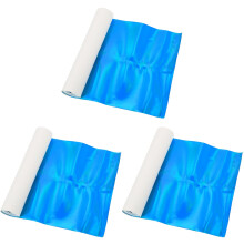 3Pcs Blue PU Shining Glitter Fabric for DIY Dress, Costume, and Crafts