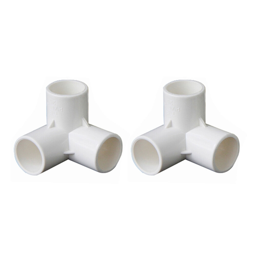 2Pcs 3 Way Pvc Elbow Fittings 90 Degree Elbow Connectors Corrosions Resistant Fittings Upgrades For Furniture & Pipe 9551475160894