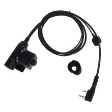 Cluasáin Tactacha Airsoft U94PTT Raidió Cnaipe Seolta le haghaidh TK-3107TK-3207TK-3207G TK-3230TK-3160TK-2160TK-1118TK-278