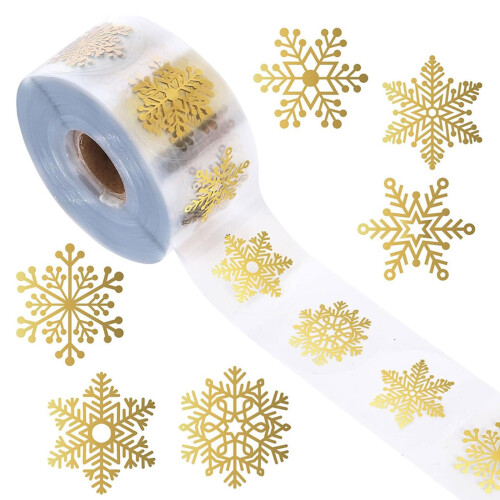 Αυτοκόλλητα Snowflake Clear Envelope Seals Holiday Label για διακόσμηση πάρτι με χαρτόνι