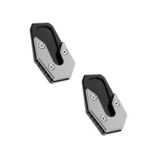 2St Motorfiets Kickstand Extender Aluminium Zilveren Zijstandaard Pad