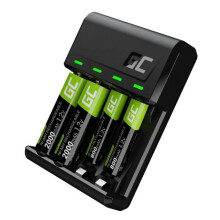 Caricabatterie - Green Cell - GC VitalCharger - 2x AA 2000mAh - 2x AAA 800mAh - USB-C e micro USB