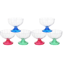 6St Plastic Dessert Cups Assorti Kleuren Voor Party Ice Cream Smoothie