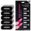 100 uds pegatinas protectoras para uñas, cubiertas negras gel 7