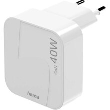 Hama USB-laturi 40 W USB-C Power Delivery 3.0, QC 2.0, QC 3.0 valkoinen seinäpistokkeelle GaN, USB Power Delivery (USB-P