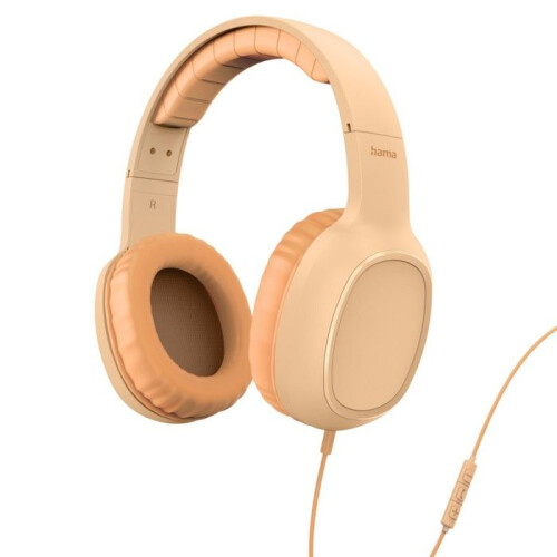 Hama Fone "Fun C", supra-aural, microfone, cabeamento unidirecional, USB-C, laranja