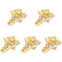 5Pcs Delicate White Rotating Watch Charm Lightweight Decorative Loop