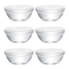 30Pcs Glass Food Bowls Clear Bowls for Rice Noodles Desserts