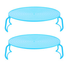 8Pièces Racks Chauffe-Plats Micro-Ondes Bleu