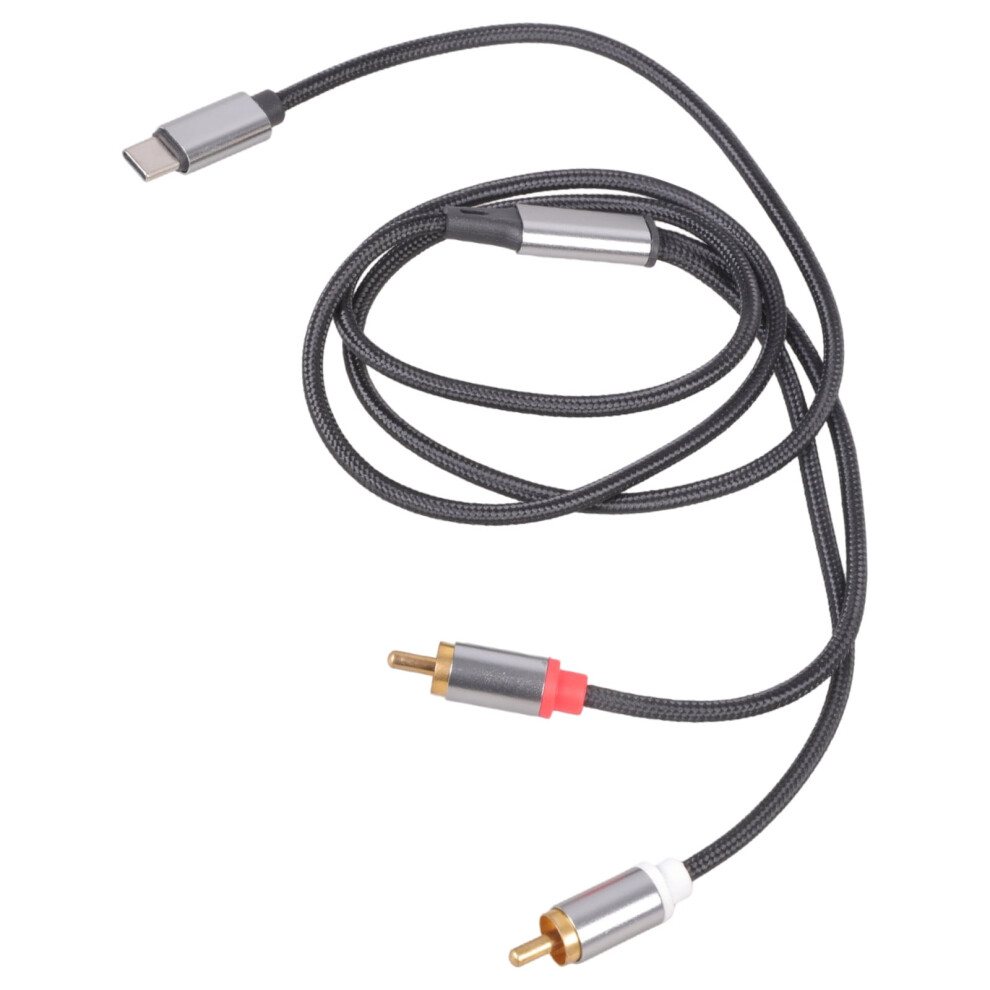 Type C To 2Rca Auditory Adapter Cable Reinforced Construction For Travel Party Outdoor Performances 9353595635180