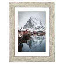 Houten fotolijst "Oslo", grijze pin, 20 x 30 cm