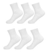 3 pares de meias curtas unissex sem compressão na parte superior, folgadas, de boca larga, casuais, de algodão.