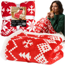 Weihnachtsdecke, wendbar, 130 x 170 cm, Polyester