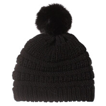 AWZXDE Kids Solid Knitted Hat, Soft Yarn, All-Day Comfort & Warmth for Indoor/Outdoor Winter Use – Black, One Size, Compatible with AWZXDE