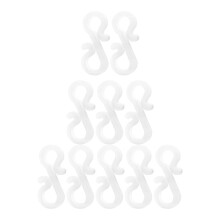 50Pcs White Decorative Christmas Ornament Hooks Rustless Clips for Tree and Floral Arrangements