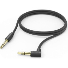 Kabel Aux - Hama - 3,5 mm Klink - Haakse connector 90 - 1,0 m - Zwart