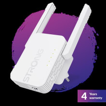 FORTE - REPEATER300S - Ripetitore Punto di accesso WIFI Booster - Fino a 300 Mbits/s - Fino a 80 m2 - Compatibile con tutti i modem