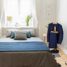 Parkeringsstativ - Dressorganisator i bambus og stål
