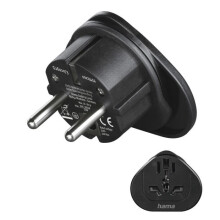 HAMA potovalni adapter črne barve 223454