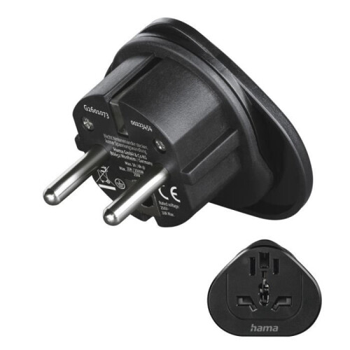 Hama HAMA potovalni adapter črne barve 223454
