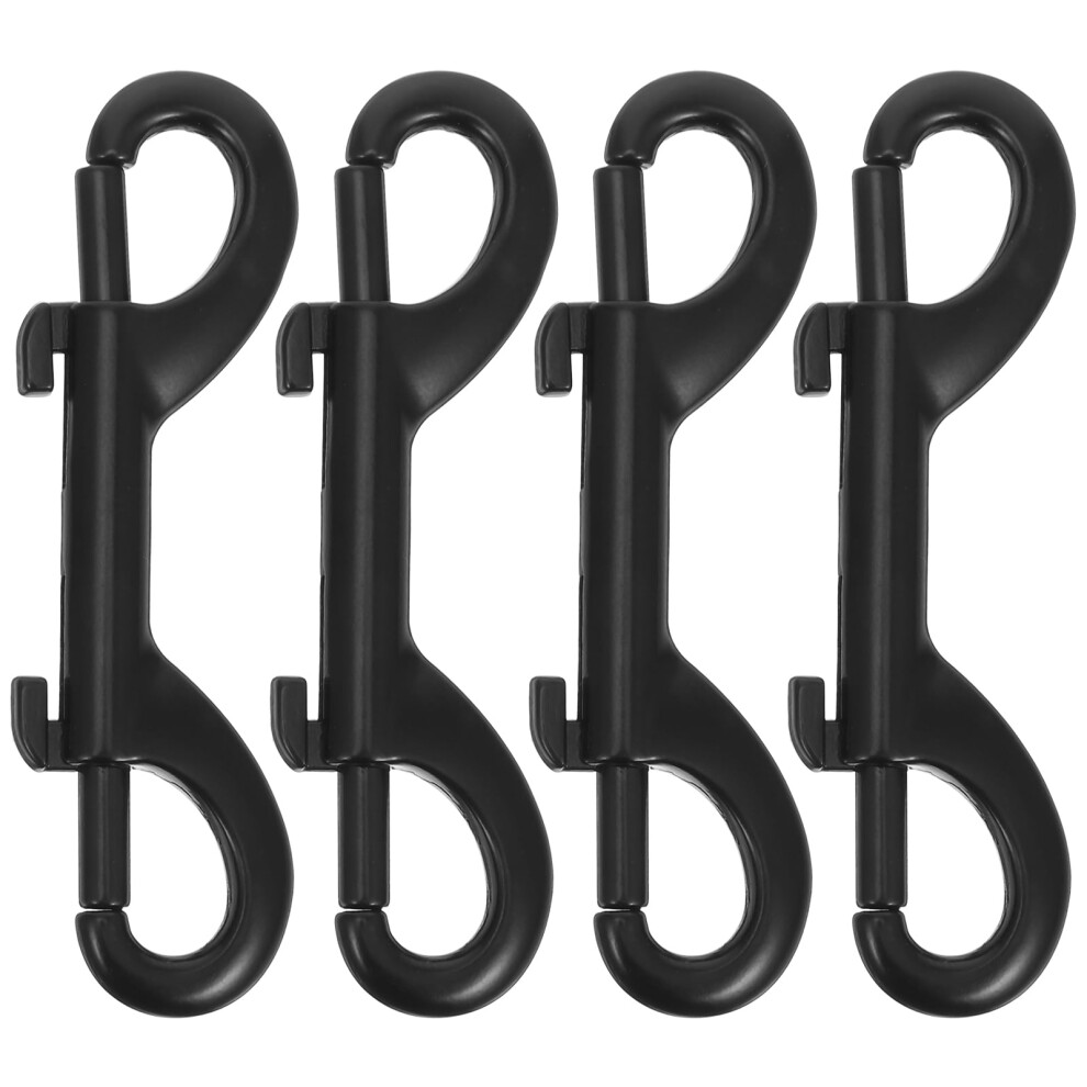 Double Ended Bolt Snap Hooks Black Metal 4 Pcs 913211462072