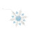 3Pcs Clear Blue Snowflake Hanging Ornaments for Xmas Tree Decor 1