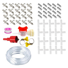 10/20Pieces Rabbits Drinking Systems Kits With AntiCorrosion Nipples Drinker And Flexible Hose for Small Cage Use