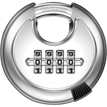 4 Digit Combination Lock with Hardened Shackle Combo Padlock for Sheds,Gym Locker,Storage Unit,Gate and Fence (1 Pcs)