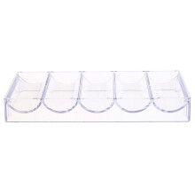 3Pcs Durable Transparent Poker Chips Organizer Storage Case