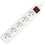 Extensão elétrica - PREMIUMCORD - 10m - 5 tomadas - Interruptor integrado - Branco 1