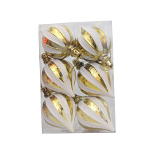 6pcs Christmas White Red Pendant, Xmas Tree Hanging Decoration, Holiday Multiple Styles Ornaments